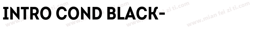 intro cond black字体转换
